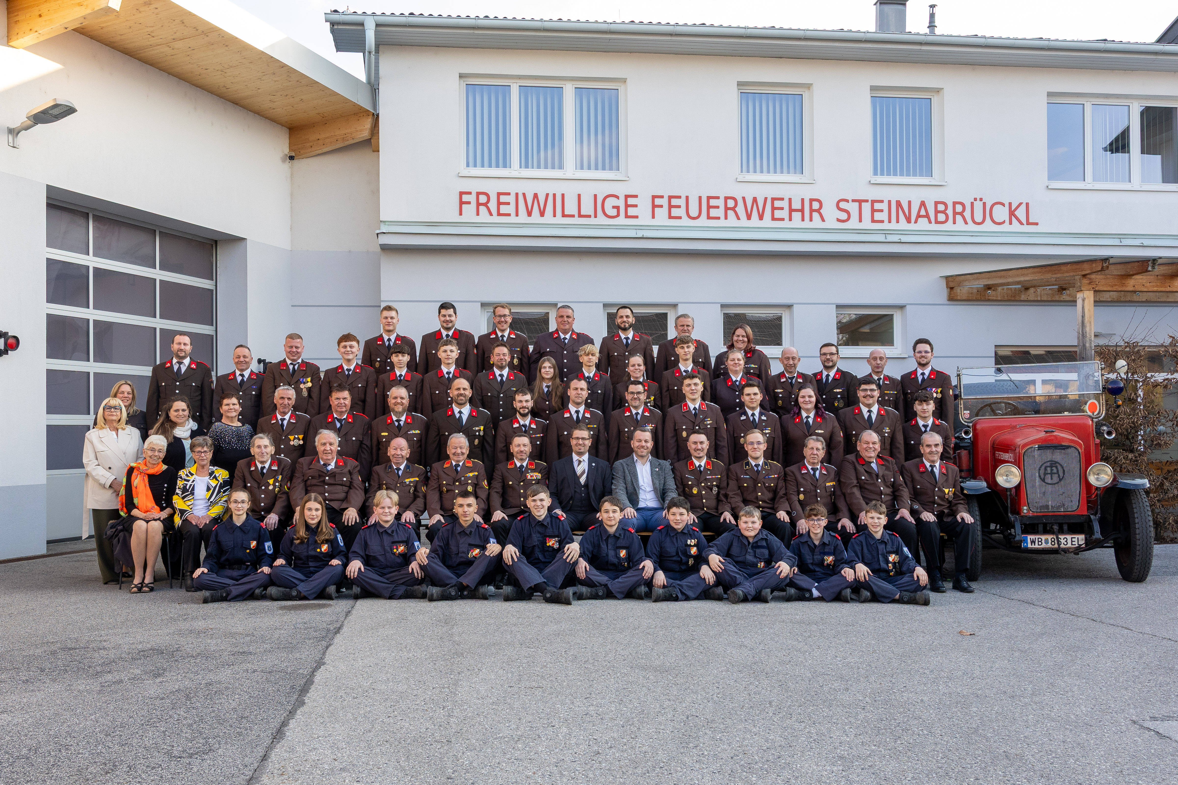 Mannschaftsfoto der Feuerwehr Steinabrückl