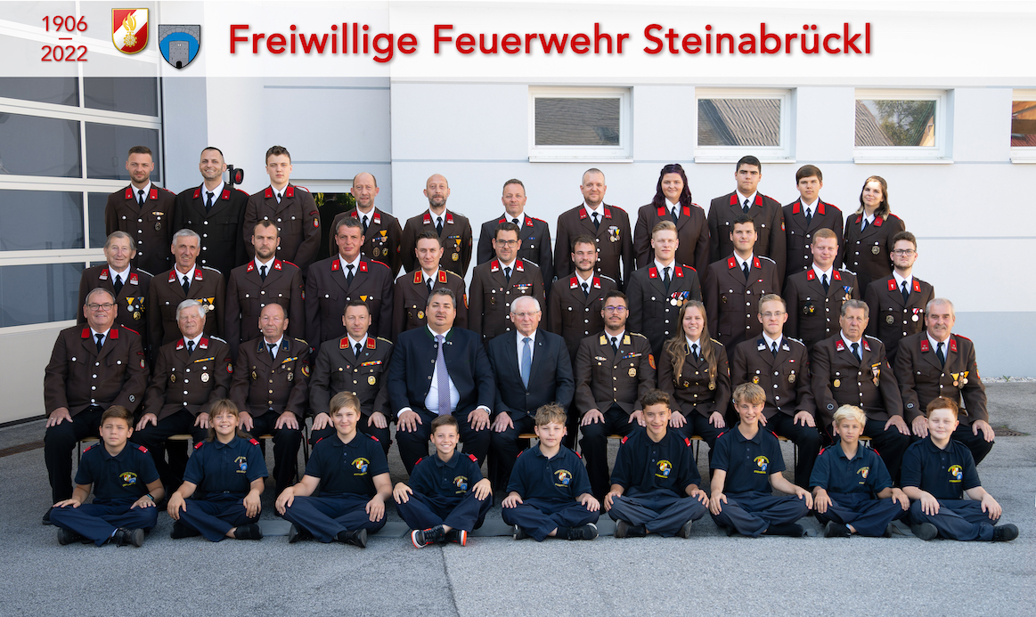Mannschaftsfoto der Feuerwehr Steinabrückl